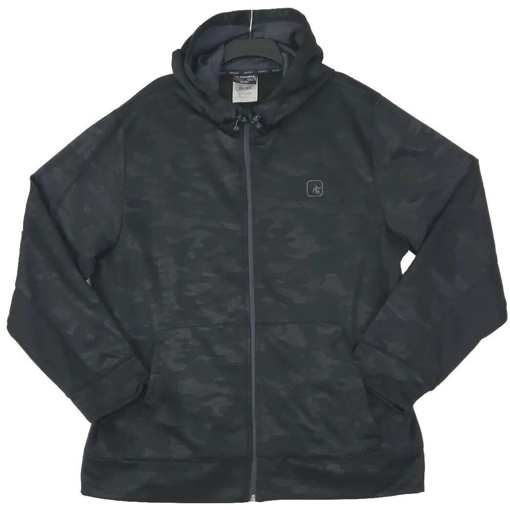 And1 Full ~Mens Size 2XL/2EG~ Black Hoodie Sweatshirt RELAXED FIT Zip-Up.